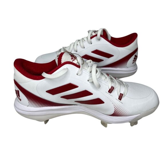 Adidas PureHustle 2 Womens Softball Cleats White/Red Size 7.5 - Picture 9 of 12